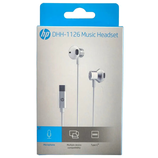AUDIFONO DE CABLE TIPO C HP BLANCO METALICO